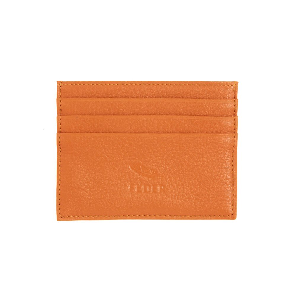 Porta Cartão de couro laranja - Feder Global